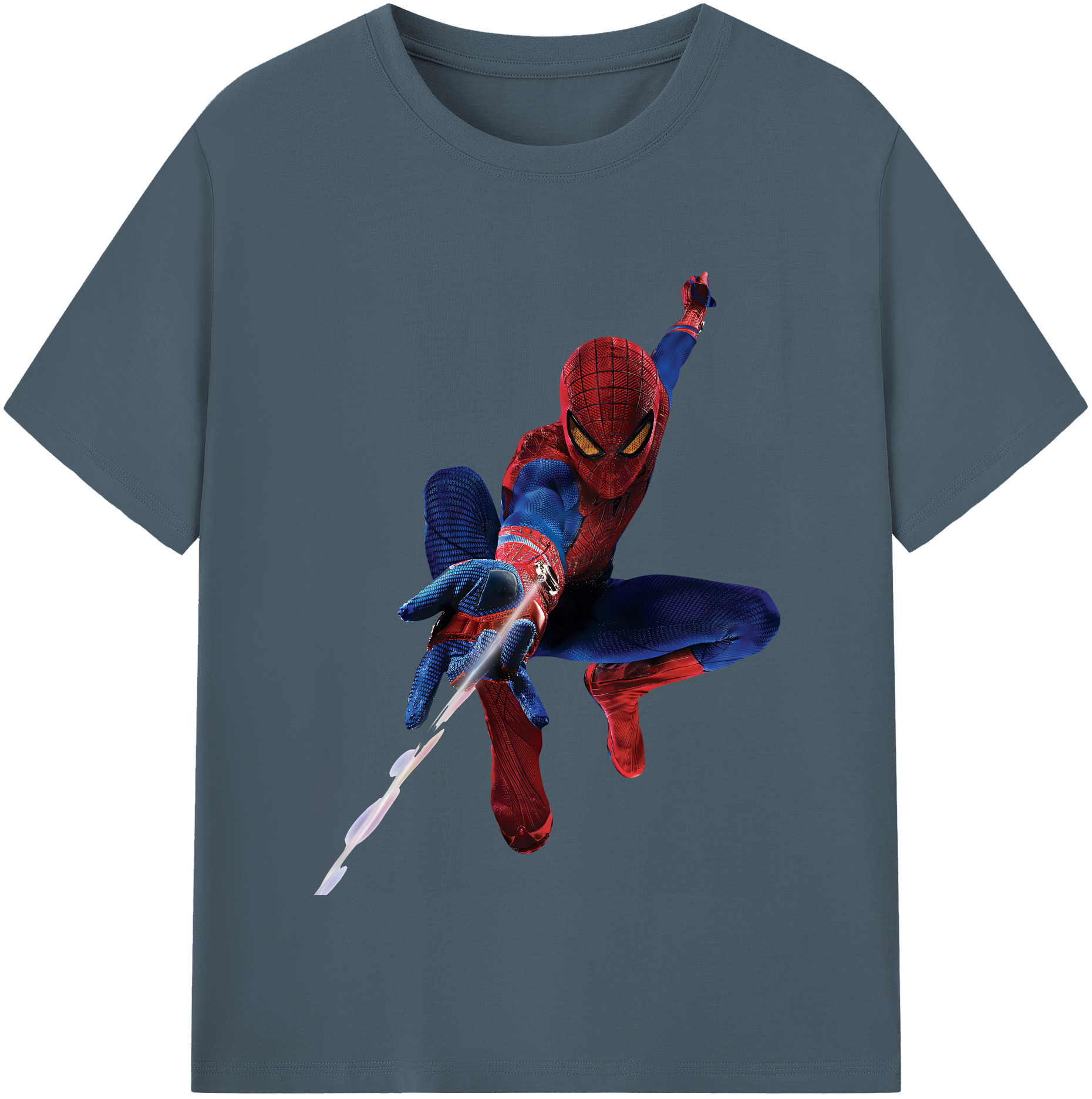 （画像用） Spider Man スパイダーマン 綿100％半袖Tシャツ（フロントプリント）